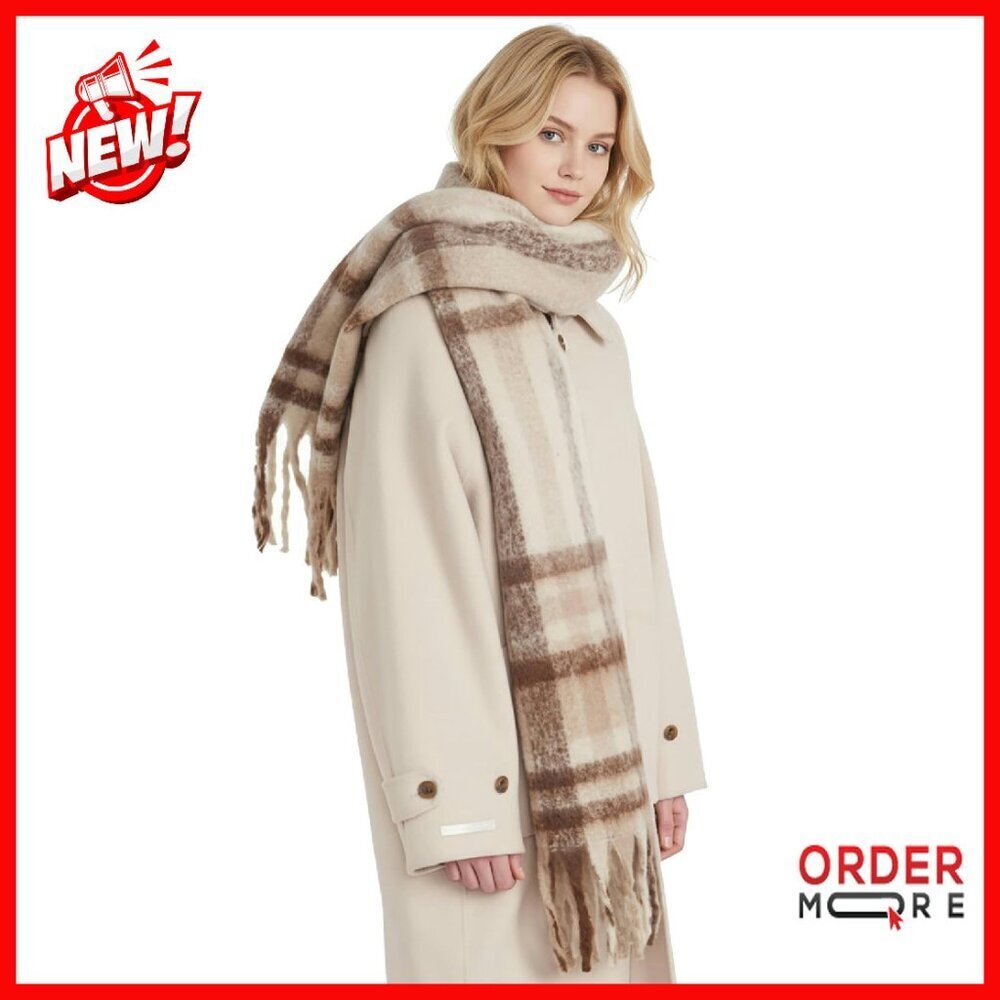 Long Warm Winter Shawl Scarf Blanket Soft Cashmere-Like Material